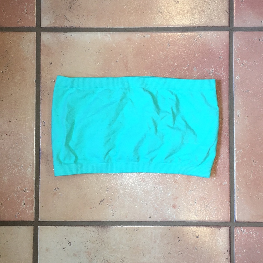 ! LF - Teal Mint Bandeau Strapless Bralette